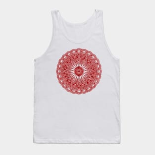 Mandala (dark red) Tank Top